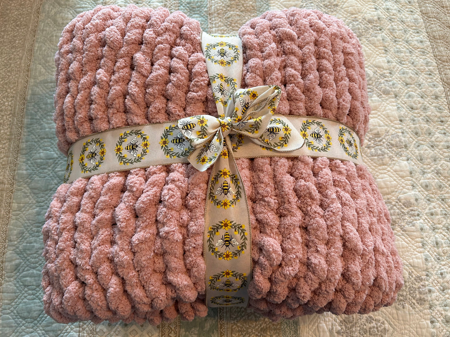 Giant Hand Knitted Chunky Blanket